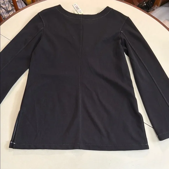 NWT Max Studio London Ladies’ L Black Long Sleeve Top - Picture 5 of 7